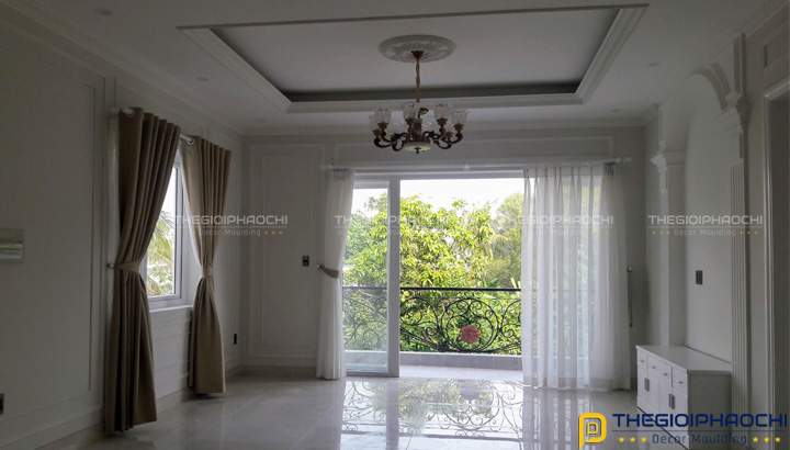 Thi Công Phào Chỉ Nhựa Hàn Quốc Biệt Thự Thiên Tuế